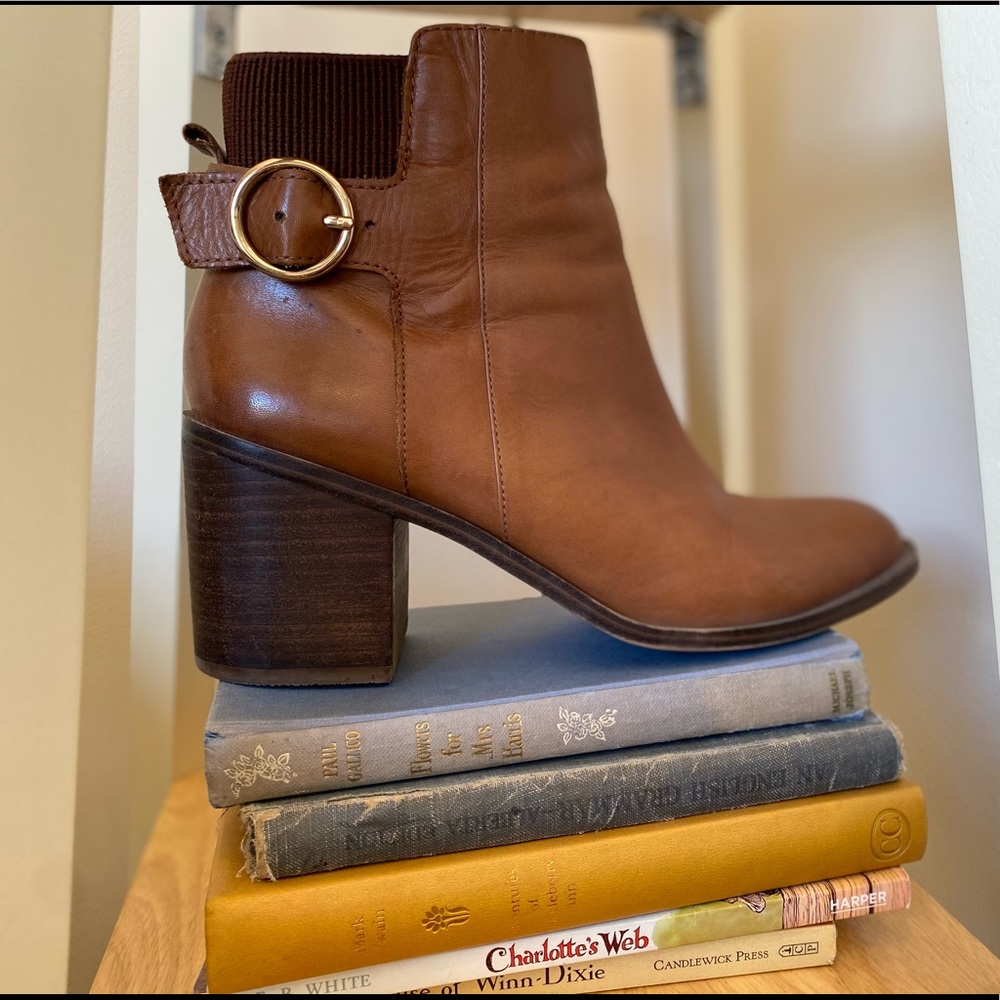 Leather Heeled Booties